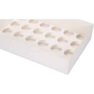 Scatole per torta <span class=keywords><strong>Cupcake</strong></span> in carta Kraft con stampa personalizzata a <span class=keywords><strong>24</strong></span> fori per biscotti natalizi con finestra - Product Image 5