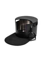 Kit de litière pour chat en acier inoxydable 304, bac rond à parois hautes avec pelle et tapis anti-éclaboussures, contrôle des odeurs, sans poussière, facile à nettoyer
