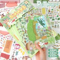 Autocollants décoratifs grand format sur le thème de la forêt, autocollants 3D en mini-scènes, autocollants DIY anti-stress pour Bullet Journal