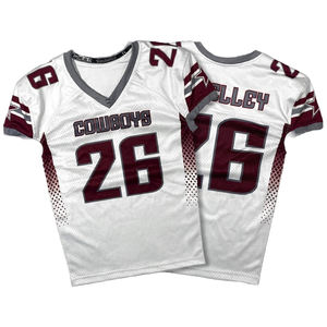 カスタムユース練習大学パーソナライズされたファンアダルトチームセット昇華中国メッシュアメリカンフットボールユニフォームジャージー - Product Image 3