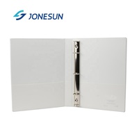 Carpeta Archivadora de PVC Blanca Personalizada Tamaño A4, Carpeta de Almacenamiento de Papel para Oficina, Organizador de Documentos, Carpeta con 3 Anillas