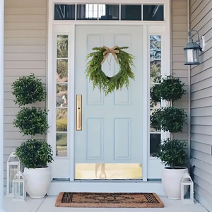 Wholesale Artificial Norfolk <b>Wreath</b> for Door Decoration Soft PE Pine Needle Leaf Vine Faux Christmas <b>Wreath</b> - Product Image 3