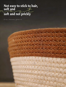 Geflochtenes Rattan-Katzenbett, geeignet für alle Jahreszeiten, Hundebett aus grobem Hanf, Katzenschlafmatte, Katzenkratzbrett, Haustierbedarf - Product Image 5