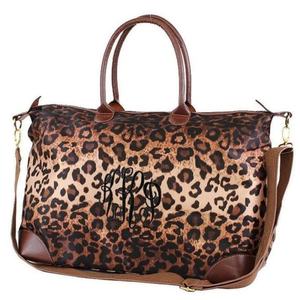 Bolso de viaje de nailon con asa de cuero, bolso de mano grande con logotipo serigrafiado, bolso de hombro a la moda con correa para mujer - Product Image 3