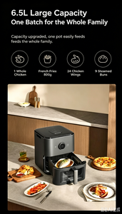 Mijia PRO Buharlı Fritöz, 6.5L Akıllı Dokunmatik Ekran Kontrolleri, Pişirme, Isıtma, Kızartma, Görsel Fransız Kapılı Çok Fonksiyonlu Hava Fritözü Fırın - Product Image 4