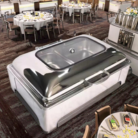 Ensemble de chauffe-plats en acier inoxydable à chauffage électrique personnalisable, contrôle manuel de la température, 24 heures, 13L/9L, équipement