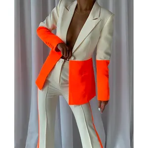 Fashionable Plus Size Ladies Office Suit Blazer and Long Pants Women s Suit Set