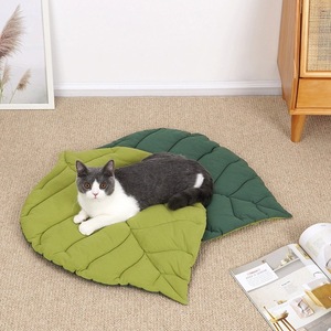 Coussin pour chat en coton en forme de feuille 2026, matelas double face pour chat et petit chien, utilisation au sol, coussin confortable pour chat et chiot - Product Image 1
