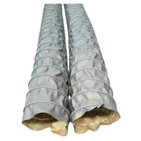 Tuyau de ventilation flexible en fibre de verre enduit de silicone MUTRI, résistant aux flammes et aux hautes températures (800°C)