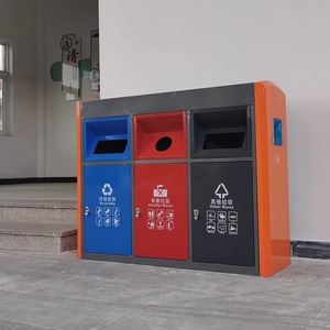 2025 Thiết Kế Mới Chất Lượng Cao Hiện Đại Thép Mạ Kẽm Trong Nhà Chất Thải Thùng Nhựa Tái Chế Bin Vườn Thùng Rác Hộp Thùng Rác Cho Công Cộng - Product Image 2