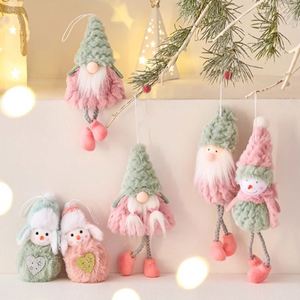 <b>Santa</b> & Snowman Plush Hanging Ornaments, <b>Christmas</b> Tree Pendant Keychain, Xmas Home Decoration Layout Ornament - Product Image 3