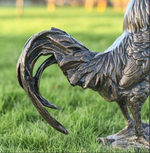 Venta directa de escultura de gallina de bronce a granel para decoración de jardín del proveedor - Product Image 2