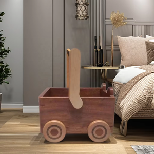 Cesta de almacenamiento de madera maciza hecha a mano con asa, bonito accesorio de oso de escritorio <span class=keywords><strong>para</strong></span> artefactos cosméticos y artículos <span class=keywords><strong>para</strong></span> bebés - Product Image 6