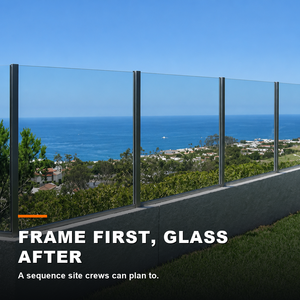 Architectural Glass Fence Systems Clear View Outdoor Boundary <b>Screens</b> for Hotels Resorts and Commercial Landscapes - Product Image 6