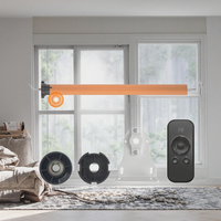 Motor Tubular Eléctrico Inteligente Personalizable con Control por Voz Digital para Persianas Inalámbricas, Ventanas de Sala de Estar, Instalación Integrada