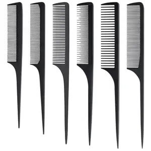 Professional Salon Hair Tools Styling Cutting Plastic Tail Comb & Barber Shop