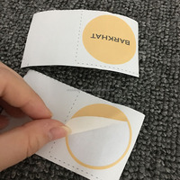 Rouleau d'étiquettes transparentes imperméables de forme ronde auto-adhésives en PVC personnalisées rectangle pour emballage