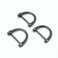 Anneaux en D avec manille à vis en forme de fer à cheval, porte-clés en U, accessoires de bricolage en cuir pour porte-clés de voiture, vente en gros, accessoires de sac à main, porte-clés