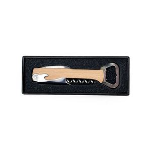 Tire-bouchon à vin personnalisé avec logo 4 en 1, ouvre-bouteille en bois avec boîte cadeau pour les cadeaux de mariage - Product Image 1