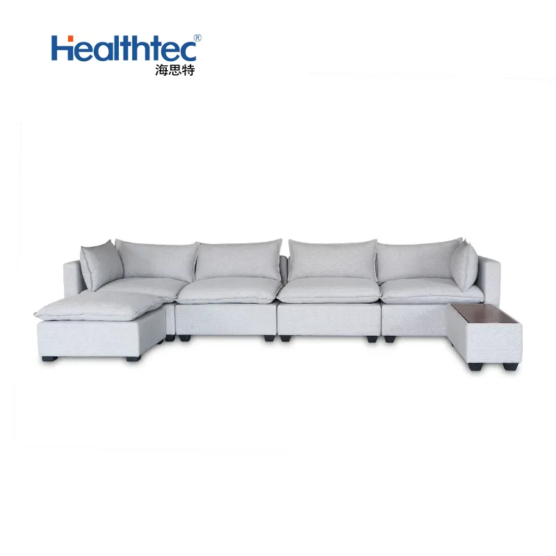 Vendita diretta divano Set mobili per la casa divano moderno Chaise soggiorno divano componibile in tessuto