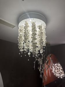 ECOJAS nuovo design personalizzato decorativo in ceramica tecnologia a forma di uccello RGB lampadario - Product Image 3