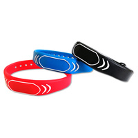 Bracelet de montre en silicone durable et étanche, équipé de RFID réinscriptible et de NFC 13,56 MHz, carte d'accès vierge clonée 213/215/216