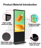Kiosque sur pied 49 pouces Android WiFi, affichage numérique anti-reflet Full HD, écran tactile 10 points, moniteur SDK, animation en libre-service