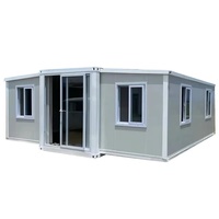 Maison conteneur préfabriquée portable de luxe 40 pieds x 20 pieds, 4 chambres, bureau mobile/dortoir, salon, atelier, entrée, salle de sport, panneau sandwich