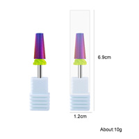 5 en 1 coloré Nail Art multi-fonctionnel en acier au tungstène foret à ongles peau morte et élimination des callosités dures tête de meulage des ongles