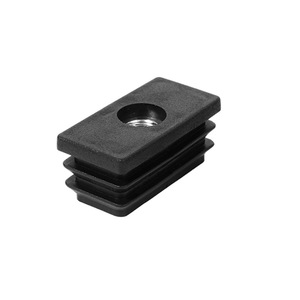 Bouchon de tube rectangulaire en plastique Shih Hung Plastics M8x20x40, embout en plastique pour pieds de meubles et de canapés - Product Image 1