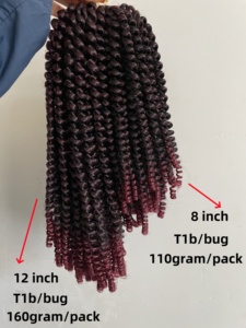 L'attaccamento per capelli intrecciati all'uncinetto a spirale da 160 grammi da 12 pollici crea Locs a farfalla e un tocco passionale con bomba in difficoltà - Product Image 4