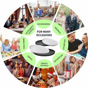 Juego de Platos de Porcelana China Ecológicos con Borde Dorado para Bodas, Vajilla Moderna de Lujo Blanca con Detalles en Oro, Apta para Alimentos y Duradera - Product Image 4