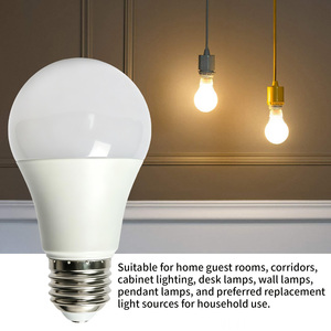 หลอดไฟ LED SMD A60 ขั้ว E27 แรงดันไฟฟ้า AC220-240V ปรับความสว่างได้สามระดับ โคมไฟพลาสติก+ฝาครอบอะลูมิเนียม CRI Ra80 ได้รับการรับรองมาตรฐาน RoHS/CE - Product Image 4