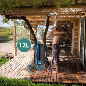 Haute qualité 12L TPU pompe à pied extérieur <span class=keywords><strong>solaire</strong></span> chauffé pliable multifonctionnel Camping pression sac de <span class=keywords><strong>douche</strong></span> produits de bain - Product Image 1
