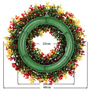 Autumn Eucalyptus <b>Wreath</b> Decoration 38cm 48cm Thanksgiving Door Hanging Ornament for Fall Festival Decor - Product Image 2