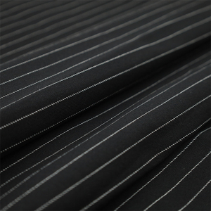 Màu đen trắng sọc vải polyester cotton sọc mô hình vải cho đồng phục của đầu bếp quần - Product Image 1