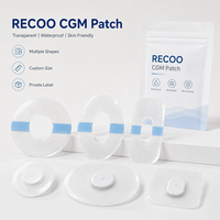 Patch CGM personnalisé OEM, film PU transparent imperméable, couverture de capteur de qualité médicale avec logo personnalisé et emballage sur mesure