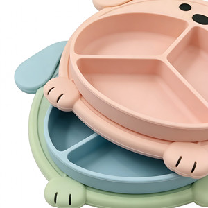 Assiette <span class=keywords><strong>pour</strong></span> enfant en <span class=keywords><strong>silicone</strong></span> de qualité alimentaire, imperméable, motif chien de dessin animé, personnalisable, vente en gros, <span class=keywords><strong>pour</strong></span> produits <span class=keywords><strong>pour</strong></span> enfants - Product Image 6