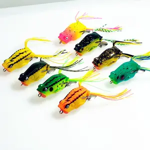 Newstyle frog lures 4cm7.5g soft fishing lure frog with spinner sequins jump frog baits topwater lures