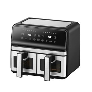 Freidora <span class=keywords><strong>de</strong></span> <span class=keywords><strong>Aire</strong></span> Eléctrica Doméstica <span class=keywords><strong>de</strong></span> Doble <span class=keywords><strong>Olla</strong></span>, Multifuncional, Visual, <span class=keywords><strong>de</strong></span> Gran Capacidad, Horno Inteligente con Control Táctil, 2100W, Automática - Product Image 5