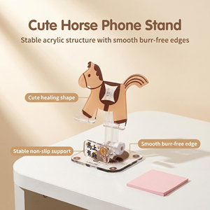 Professional Customizable Cute Horse Acrylic Phone Stand Adjustable Flexible Phone Holder for Living Room Desktop - Product Image 5