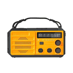 Venta caliente Solar Radio SOS Multifuncional Manivela Portátil Emergencia Carga Radio Regalo promocional