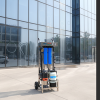 Système de purification d'eau par osmose inverse mobile industriel et commercial 500LPH vertical avec roues