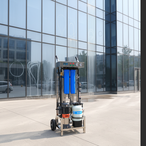 Système de purification <span class=keywords><strong>d</strong></span>'eau par osmose inverse mobile industriel et <span class=keywords><strong>commercial</strong></span> 500LPH vertical avec roues - Product Image 1