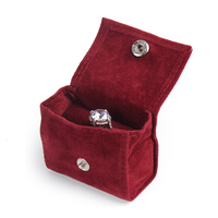Boîte à bague de fiançailles en velours de luxe personnalisée en stock, petite boîte à bague, boîte à boucles d'oreilles, pochette à bijoux