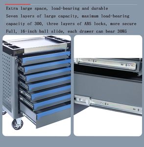 526Pcs Heavy Duty Stainless Steel Tool Sets 7 <b>Drawers</b> Rolling Box Tool Cabinet Cart <b>Trolley</b> for Storage and Workshop Use - Product Image 4