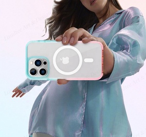 Màu sắc thay đổi PC TPE Trong Suốt TPU Magnetic trường hợp điện thoại cho <span class=keywords><strong>Iphone</strong></span> 15 14 13 12 11 cộng với Pro Max - Product Image 1