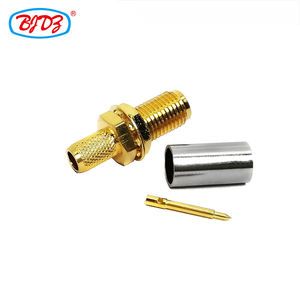 RP-SMAメスバルクヘッドRF同軸コネクタ（BJR200、BJR195、RG223、RG400、RG142、RG58、RG303ケーブル用）在庫あり - Product Image 2