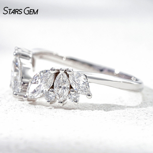 Anillo de Diamantes de Laboratorio en Oro Sólido de 10k Starsgem, Anillos de Boda, Anillo de Diamantes para Aniversario - Product Image 3