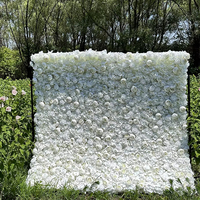 QYY Maßgefertigte Gemischte Pflanzen-Blumen-Wandmatten 3D-Effekte Heim-Hochzeits-Dekoration Seidenrosen-Blumenwand-Paneel Hintergrund